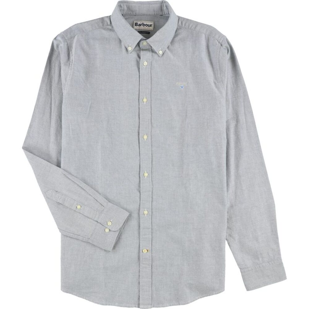 Barbour Mens Collarless Button Up Shirt, NWT
